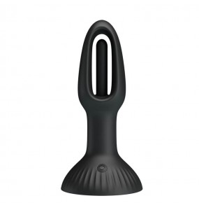 Pretty Love - Hubert Twisting Anal Plug (Chargeable - Black)